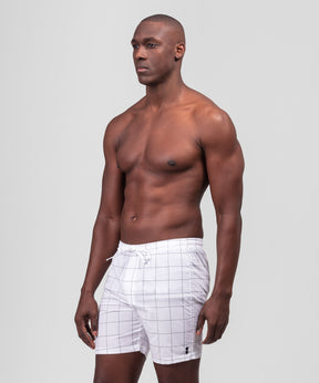 Pyjama Shorts Checkers: White