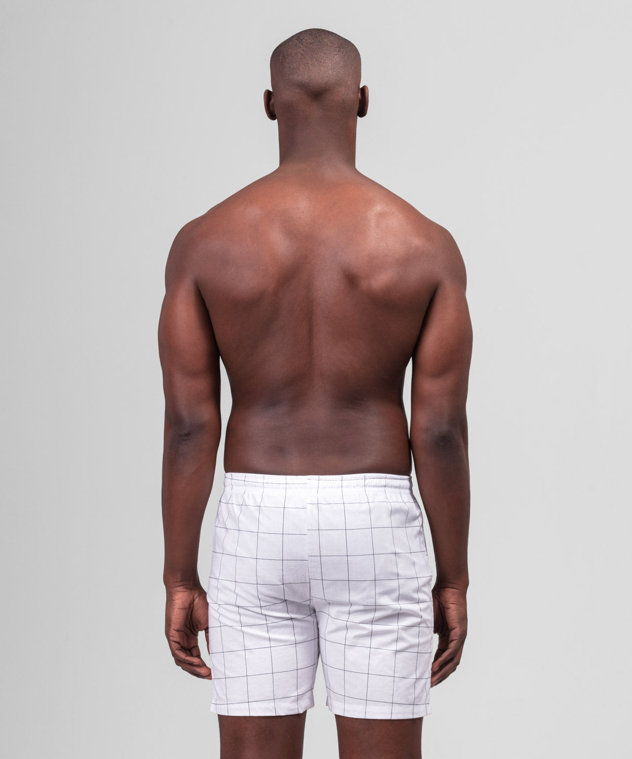 Pyjama Shorts Checkers: White