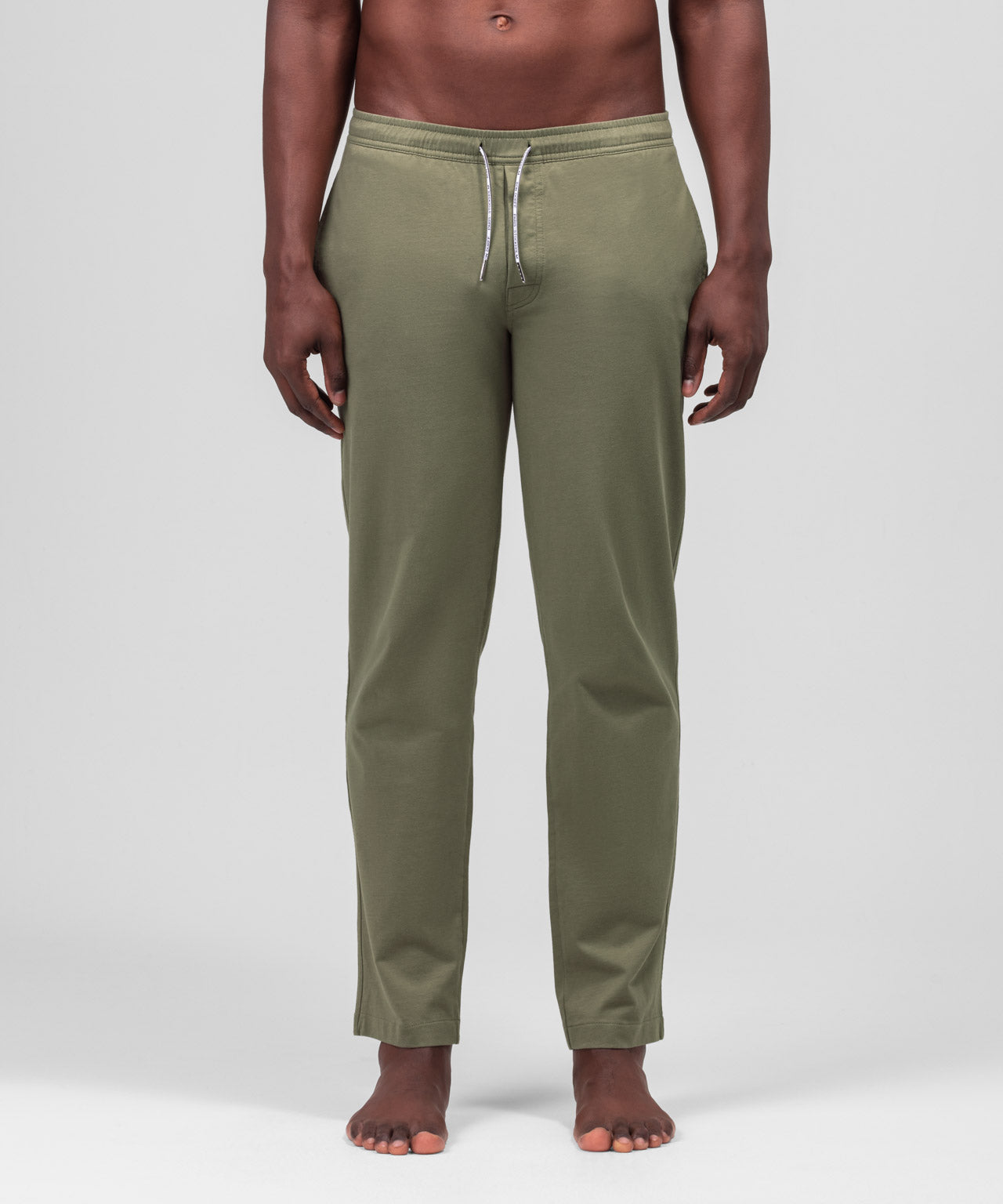 Cotton Home Pants: Olive Green