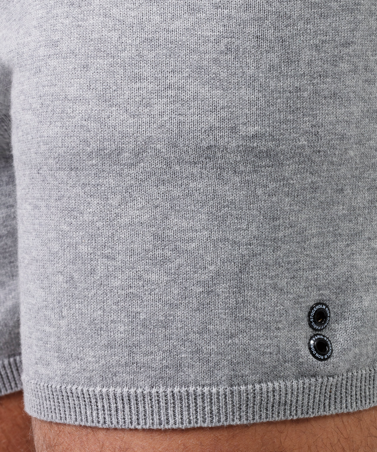 Cotton Cashmere Shorts: Grey Melange