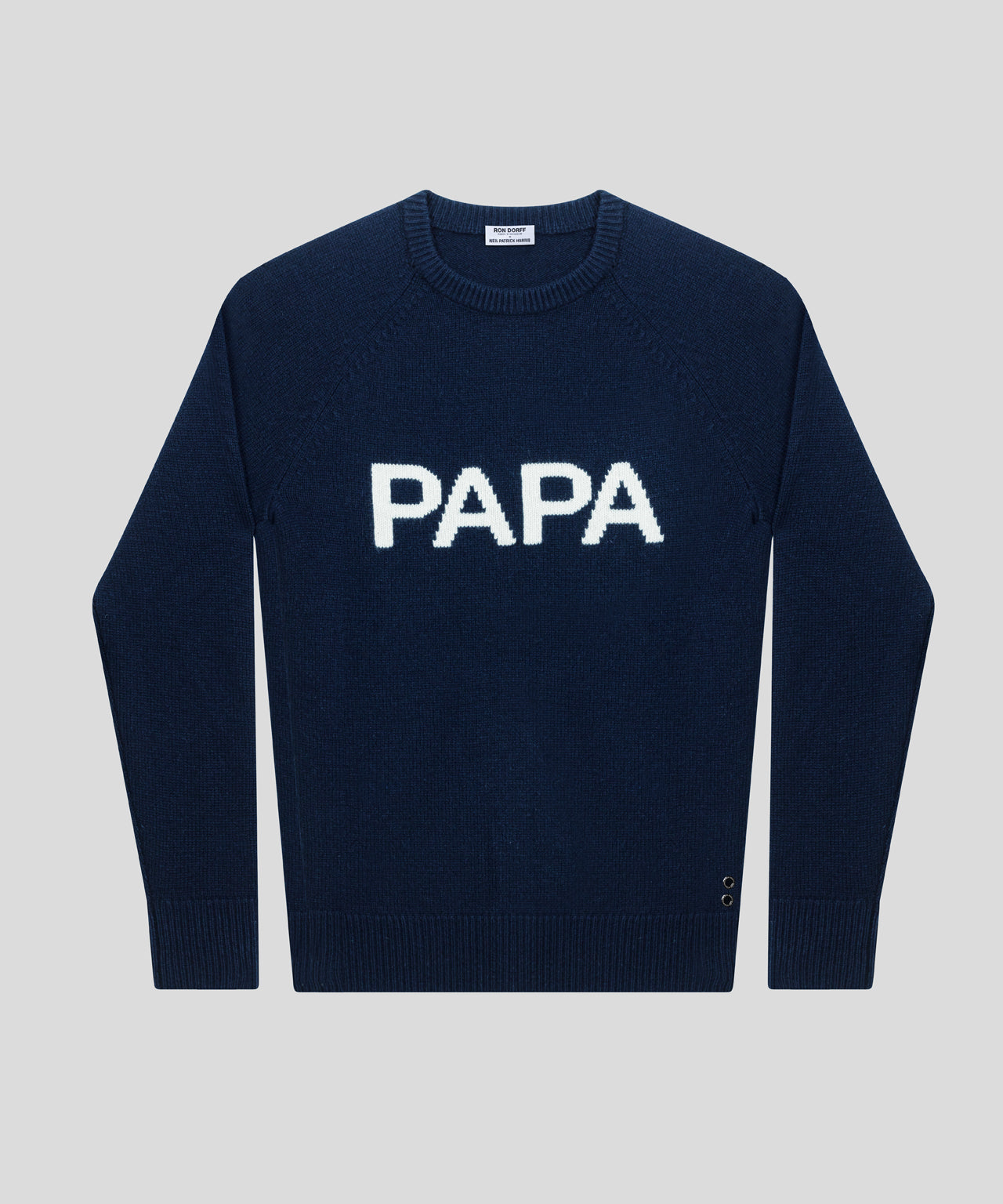 Nordic Wool Sweater "PAPA": Navy