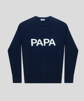 Nordic Wool Sweater "PAPA": Navy