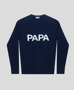 Nordic Wool Sweater "PAPA": Navy