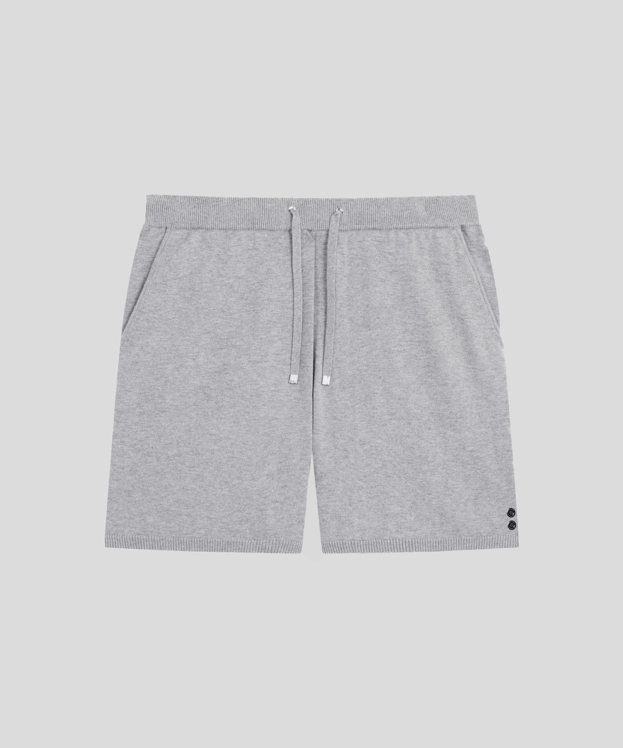 Cotton Cashmere Shorts: Grey Melange