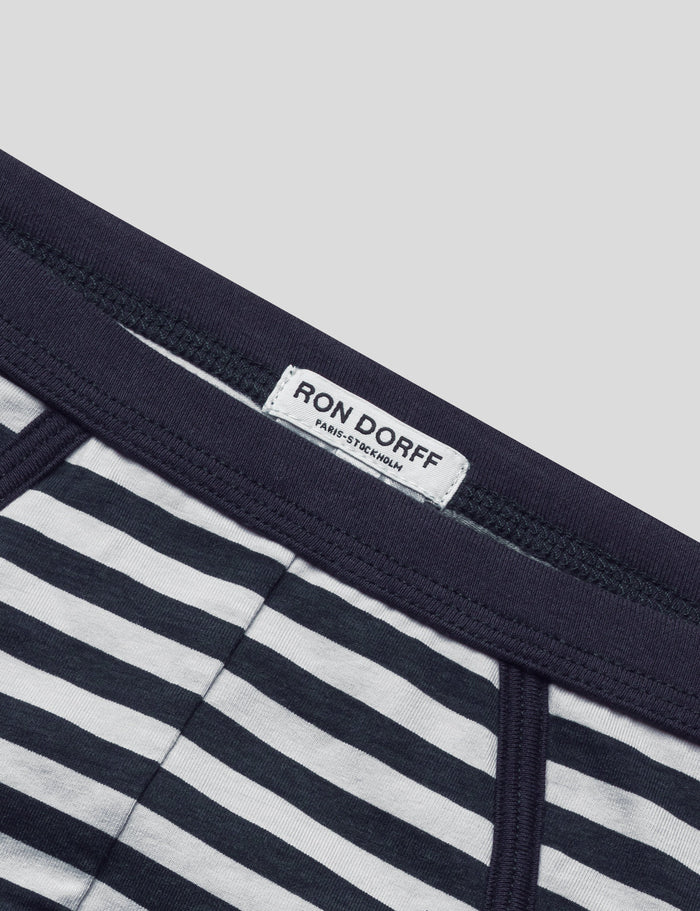 Y-Front Briefs: Navy/White