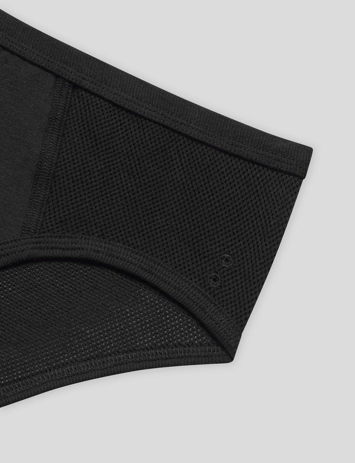 Mesh Y-Front Briefs: Black