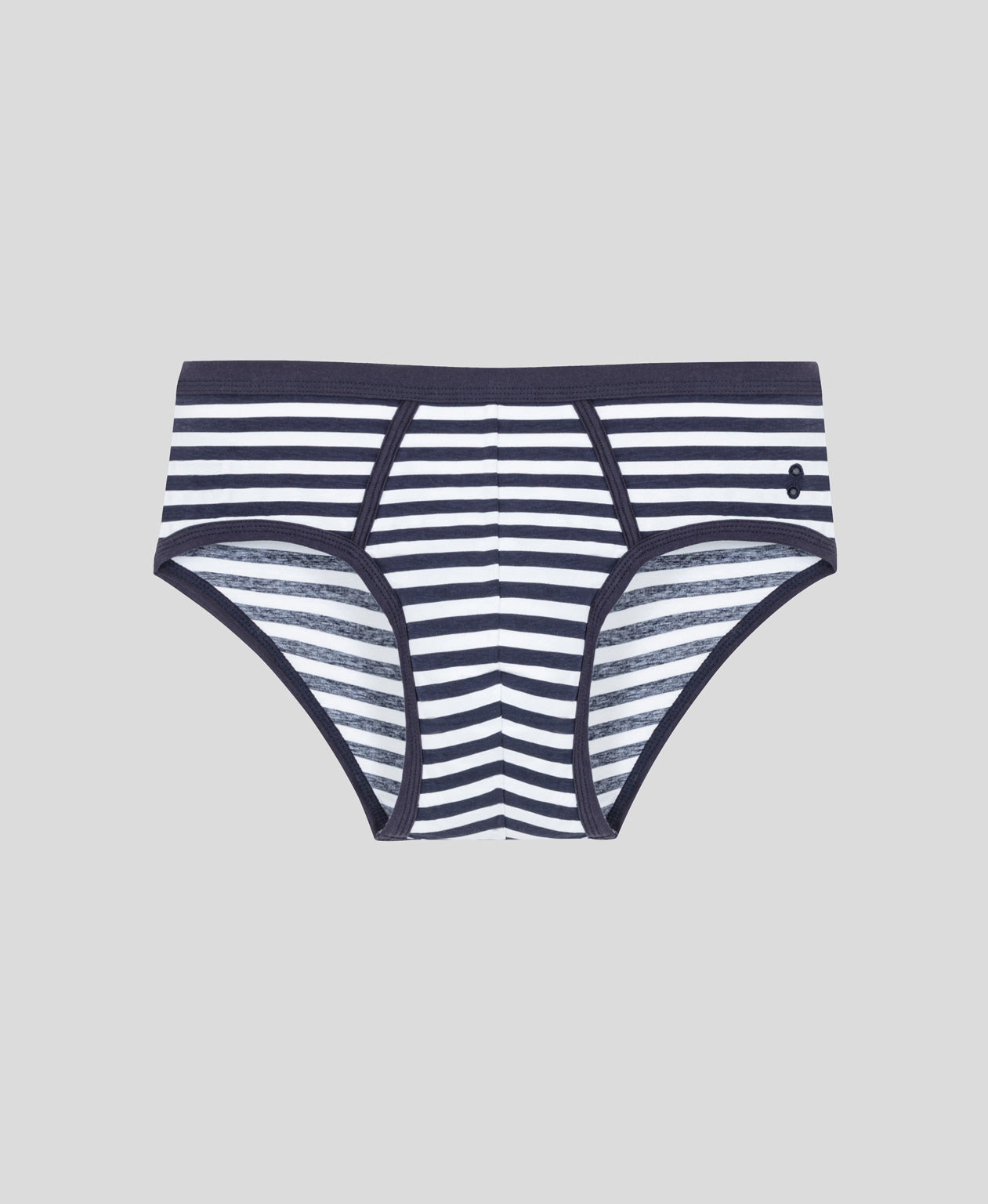 Y-Front Briefs: Navy/White